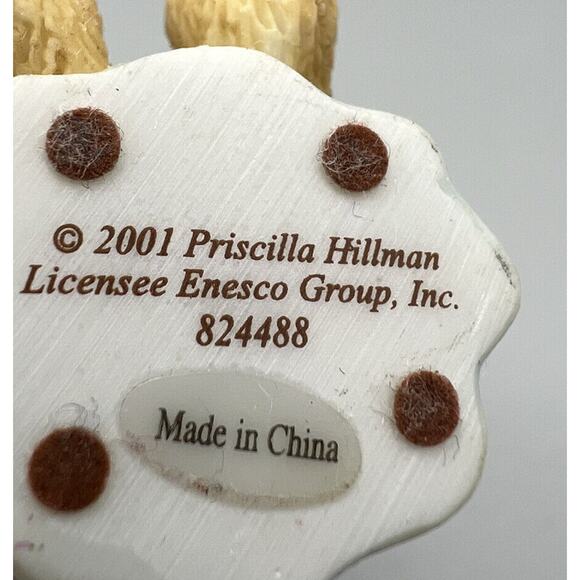 Enesco Priscilla Hillman Teddy Bear Angel with Wings Red Shirt #824483 2001 - Picture 4 of 4